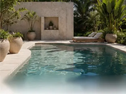 Agua de piscina cristalina